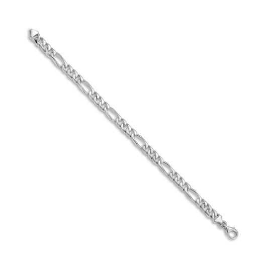 Figaro Link Silver Bracelet