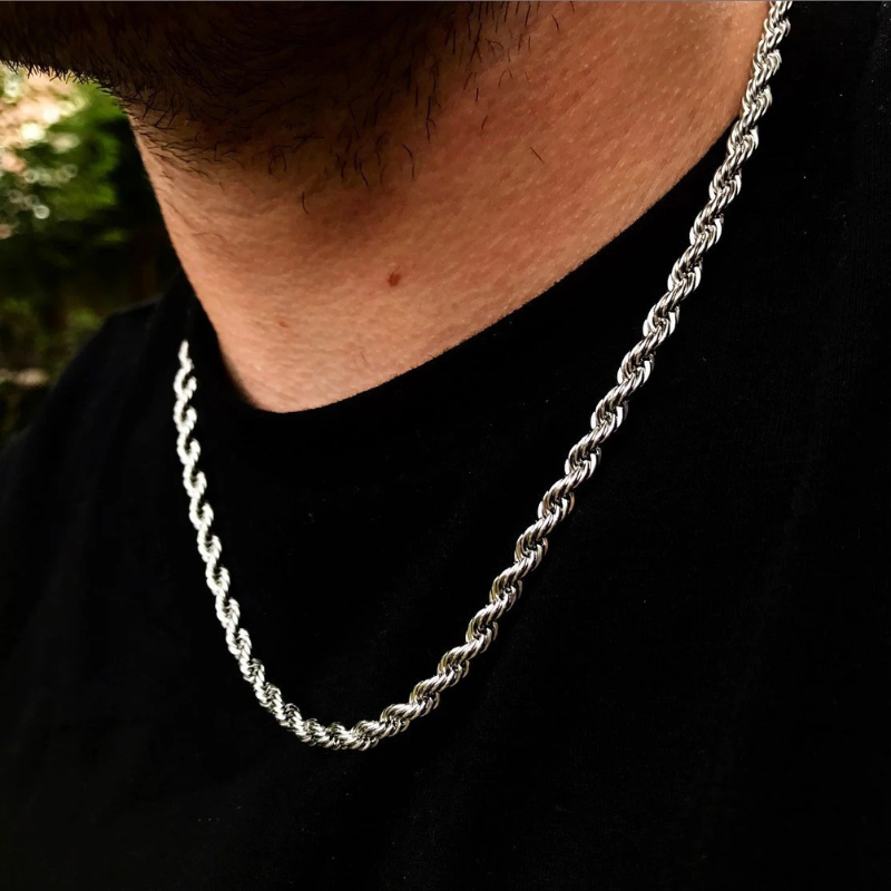 Rope Link Silver Chain