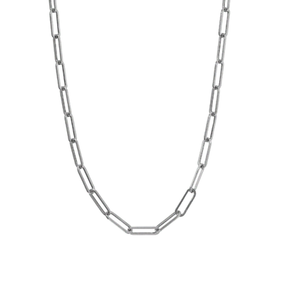 Paper Clip Link Silver Chain