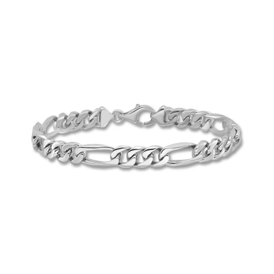 Figaro Link Silver Bracelet