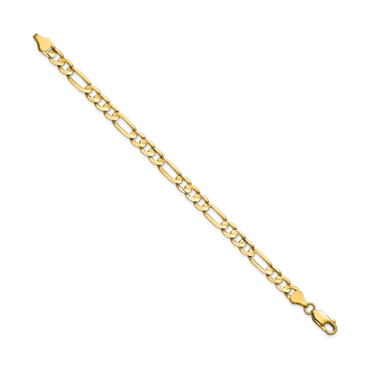Figaro Link Gold Bracelet