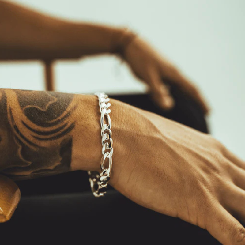 Figaro Link Silver Bracelet