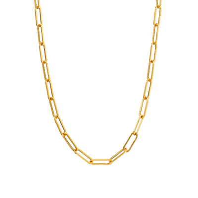 Paper Clip Link Gold Chain