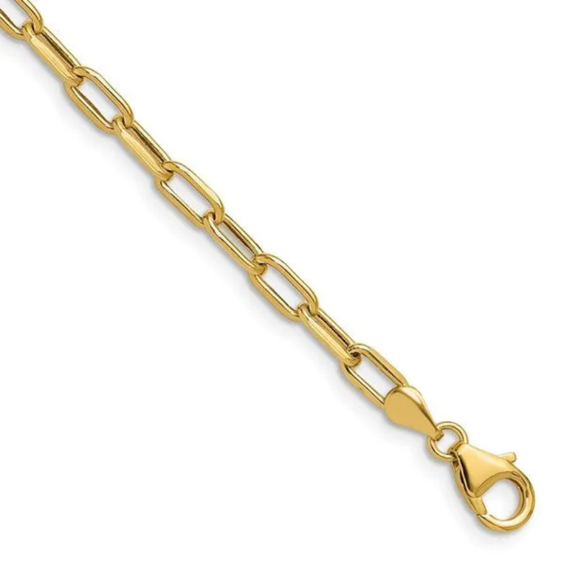 Paper Clip Link Gold Chain