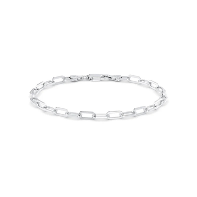 Paper Clip Silver Bracelet