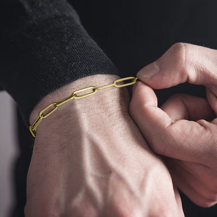 Paper Clip Gold Bracelet