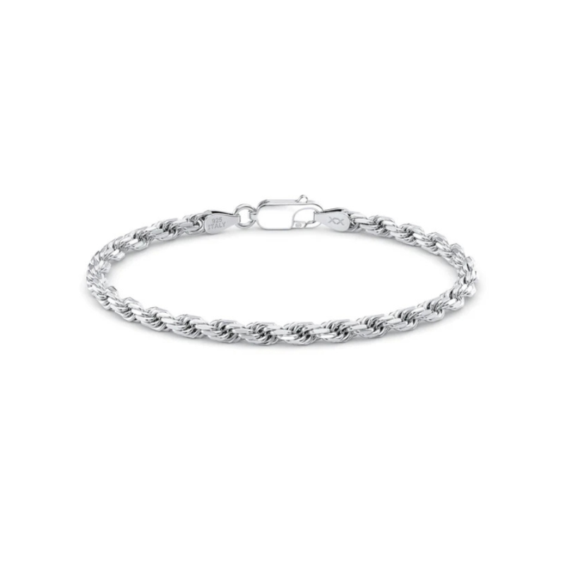 Twisted Rope Silver Bracelet