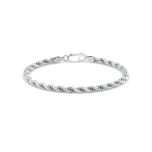 Twisted Rope Silver Bracelet