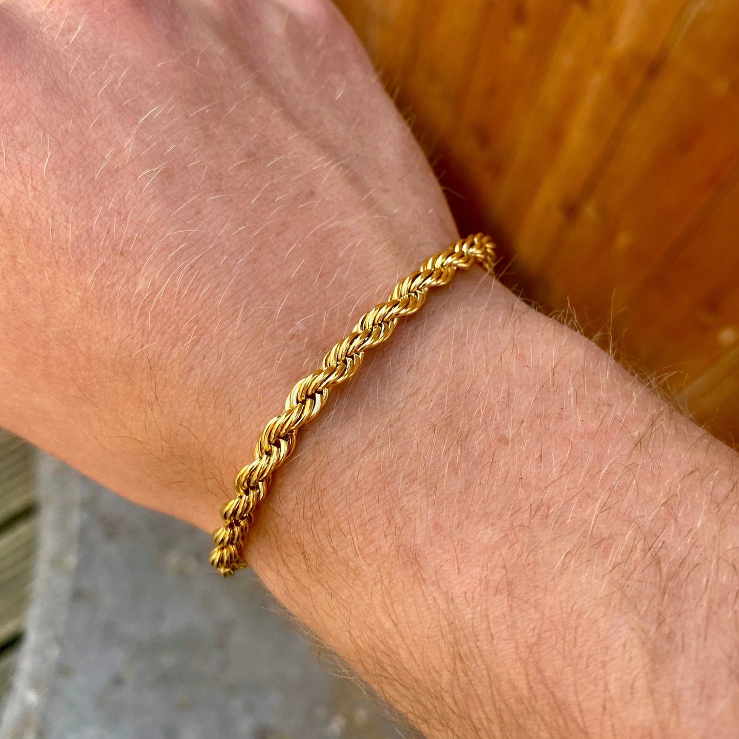 Twisted Rope Gold Bracelet