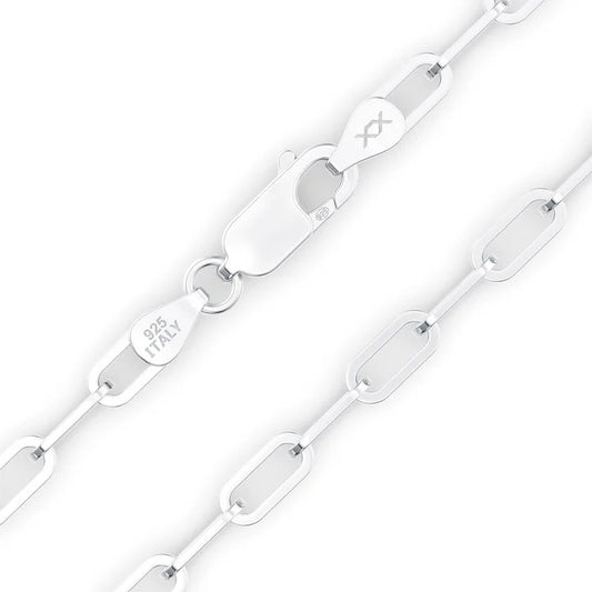 Paper Clip Silver Bracelet