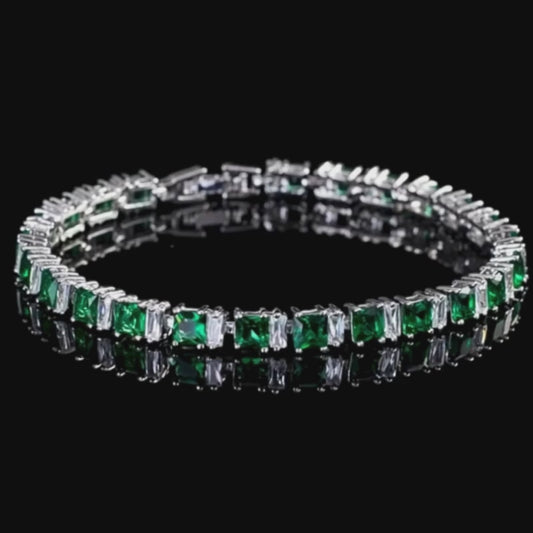 Emerald Luxe Ice Tennis Bracelet